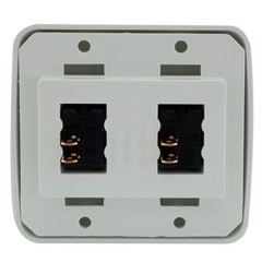 Double SPST On-Off Switch with Bezel, 12-Volt, for RV, Trailer, Camper (White)