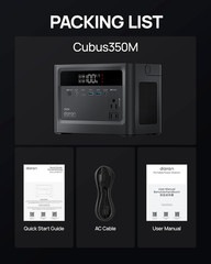 Portable Power Station 350W, 230.4Wh Power Bank Lifepo4 Battery 110V Pure Sine W