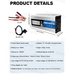 10000W Solar Power Kit 12V-110V/220V + 2pcs Solar Panels + 100A Controller