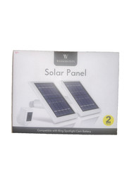 Wasserstein Solar Panel Compatible with Ring Spotlight Cam Battery- Black 2 Pack