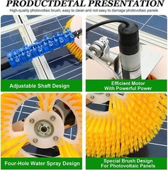 Solar Panel Cleaning Machine Double Head Retractable Photovoltaic Panels Brush
