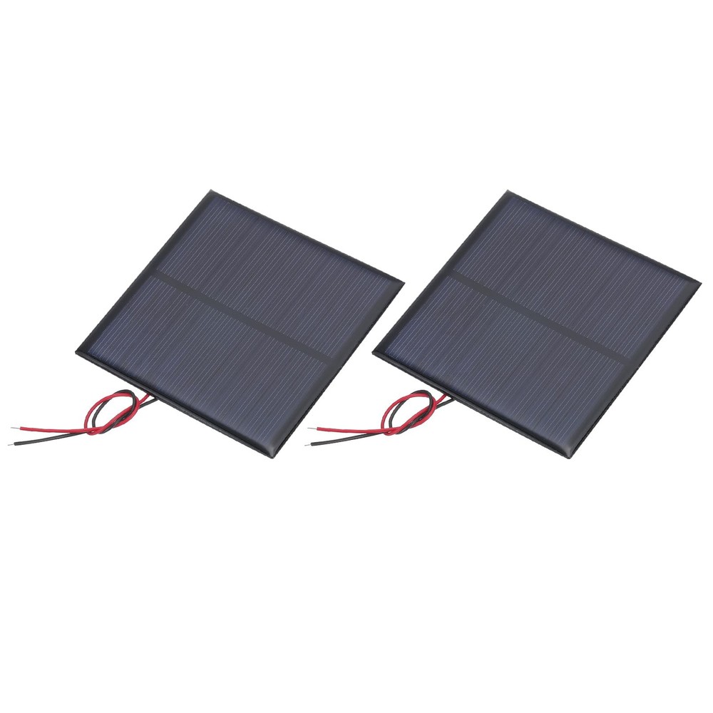 MECCANIXITY 2 Pcs 6V 0.9W 150mA Mini Solar Panels, Small Black