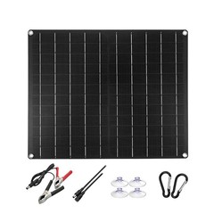 100W Portable Flexible Monocrystalline Solar Panel USB DC Outdoor RV Camping Use