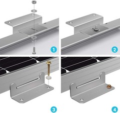 Solar Panel Mounting Z Brackets Lightweight Aluminum Corrosion-Free Construct…
