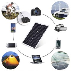 50W Solar Panel Kit 12V Mono Caravan Camping Outdoor Battery Dual USB Charging