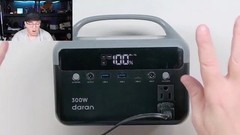 Portable Solar Generator 192Wh with Panel, 300W Power Station, AC Outlets, Fast