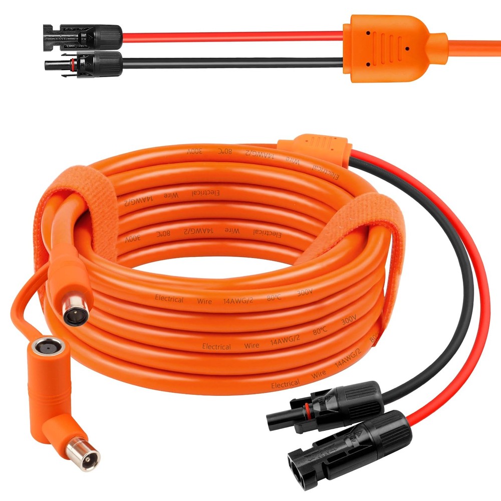 MOOKEERF Solar to DC 8mm Charge Extension Cable 20FT,12AWG+14AWG Solar Cable …