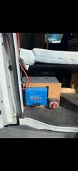 solar generator with solar panel mounted on Van used in Motor Homes or backup