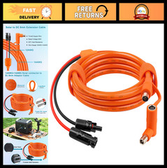 6FT Solar Panel DC 8mm Adapter Cable, Tinned Copper Wire, Compatible with Power