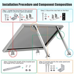 2 Pcs Solar Panel Mounting Brackets Adjustable Angle Tilt Mount Fixing Wall Roof
