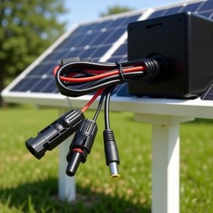 DC7909 Charging Wire for Solar Use with 7.9X0.9Mm Tip and 8.0X2.0MM Extra Tip