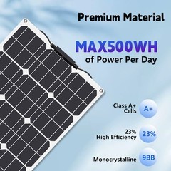 2PCS 300W Flexible Solar Panel 18V Mono Home RV Rooftop Camping Off-Grid Power