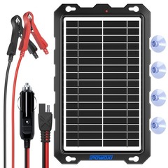 9W Solar Battery Trickle Charger Maintainer – 12V Waterproof Panel Kit for Car,