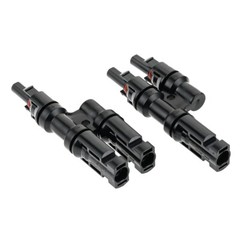 T Branch Solar Panel Connectors Solar Waterproof Adapter Cable 2 to 1 MMF+FFM