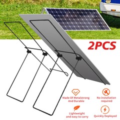 2PCS Portable Solar Panel Bracket PV Accessories Foldable Carbon Steel Bracket