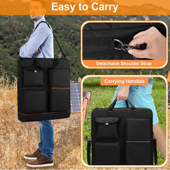 Solar Panel Storage Bag with Bright Lining, Carry Case for 100W 200W Foldable
