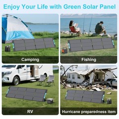 E-POWO USB Portable Solar Panel 110W 220W for Off Grid Cabin RV Camper Camping