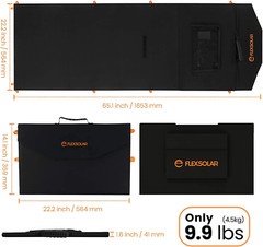 120W Portable Foldable Solar Panel Kit with 20A Charger Controller, 3 USB QC3.0