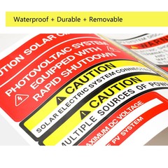 48 Pack PV Solar System Install Label Kit,Photovoltaic Safety Stickers,Nec 2020,