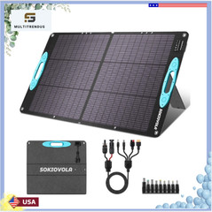 100W Portable Foldable Solar Panel ETFE IP68 High Efficiency Charger