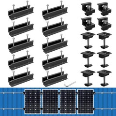 Solar Panel Mounting Brackets, Included 10 x 4.72 in Rails + 4 end Clamps + 6…