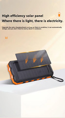 20000 mAh Solar Power Bank Charger for IOS Android USB-A and USB-C Fast Charging