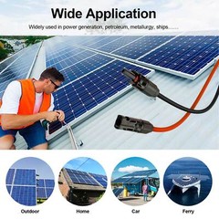6mm² Solar Panel Extension Cable Wire Connector Black&Red Set for Solar Off-Grid