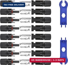 16 PCS Solar Panel Connectors, Male/Female IP67 1000V 30A(10AWG) | Solar Cable C