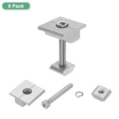 6pcs Solar Panel Mount Mid Clamps t Clips 45mm Aluminum for RVs White
