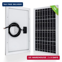 ECO-WORTHY 10W Solar Panel Battery Charger Portable for Charging 12V Battery or
