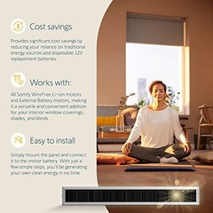 Wirefree Li-Ion Solar Panel Kit – Solar Power for RTS Shades & Blinds – Long-Las