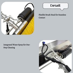 Solar Panel Cleaner 5M Carbon Fiber Pole Brushless Motor Mobile PV Cleaning 110V