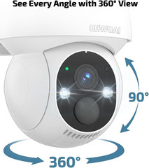 Solar Powered 4MP Outdoor PTZ Camera System with 2-Way Audio & DVR