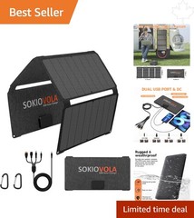 50W Compact Folding Solar Panel – Efficient Power Solution for Every Adventure