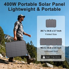 400W 220W 110W Portable Foldable Solar Panel Bifacial for Power Station Outdoor