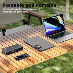 JIYHF Portable Power Station 99.9Wh 30W Solar Panel USB-C PD Fast Charging