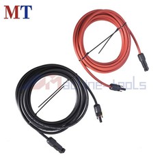 1 Pair 20FT Black + Red 6mm²/10AWG Solar Panel Extension Cable Wire Connector