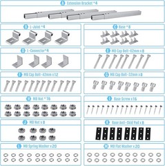 Adjustable Solar Panel Tilt Mount Brackets – Aluminum Alloy Mounting Brackets Su