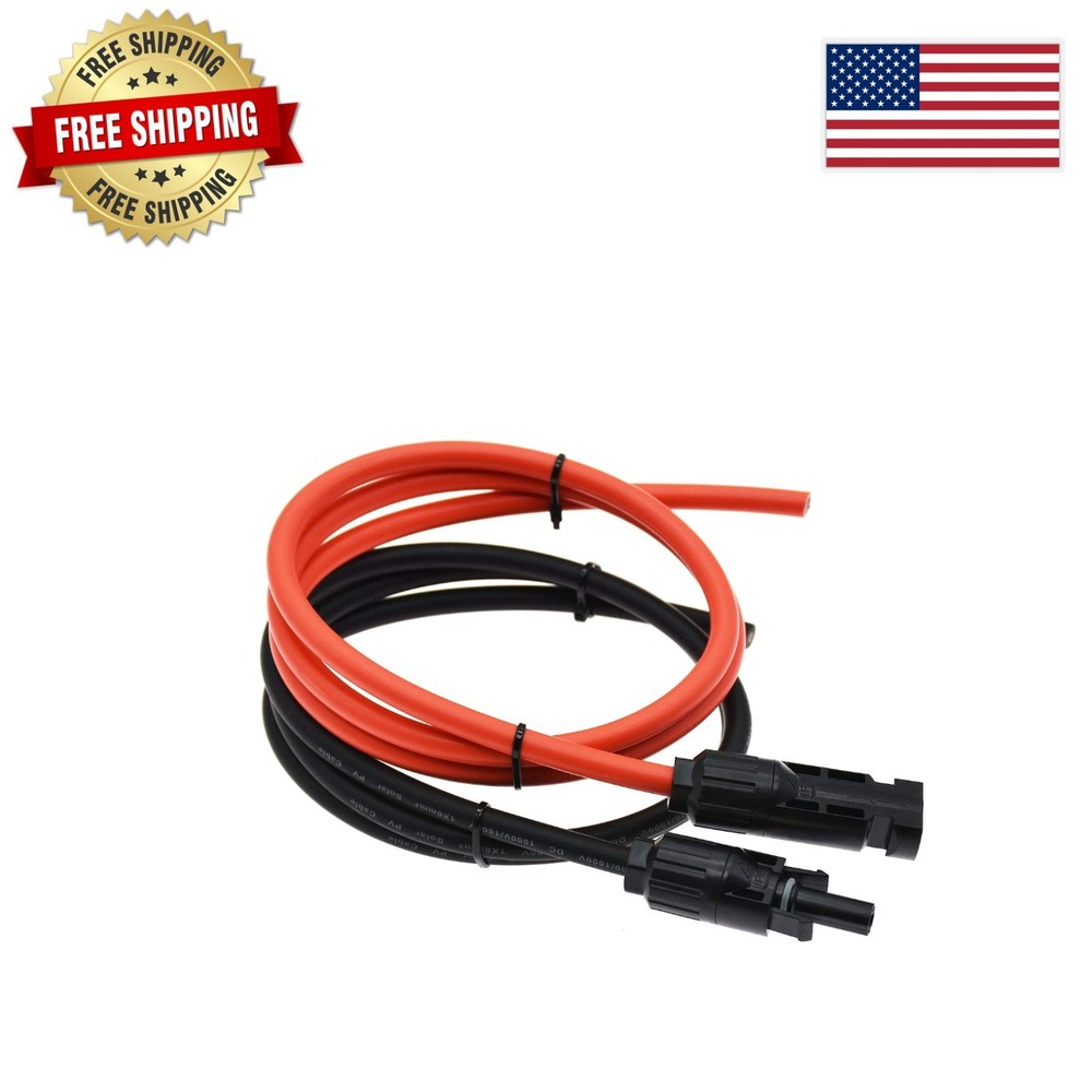 -Certified 10AWG 3FT Solar Extension Cable – Rated for Harsh Conditions
