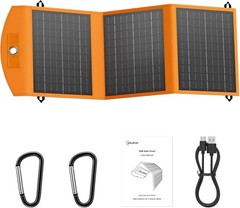 Solar Panels 30W Portable Foldable Solar Charger with 5V USB-A and USB-C Fast…