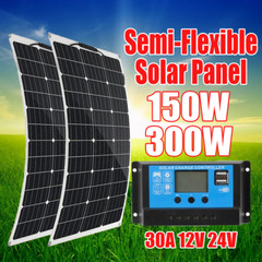 Solar Panels Systems For Home RV Boat 300W Solar Power Energy Storage System Use