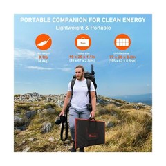 Bundle of DOKIO 220w Solar Panel and 19.7ft (6m) Extension Cord
