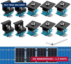 Anbte 10 PCS Solar Panel Mounting Brackets for Unistrut, Aluminium 30mm/35mm 6 x