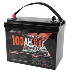 12V 100Ah LiFePO4 Battery for Off Grid Backup System, Lightweight 23lbs, BMS