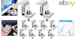 Quality Aluminum End Clamps for Solar Panels, 10 Adjustable Mounting Accessories
