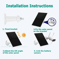 Solar Panel Charger for Outdoor Security Cameras -10W, DC 5V Compatible with …
