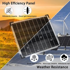 20W 18V Solar Battery Charger Trickle Maintainer Solar Panel Kit for Car Boat RV