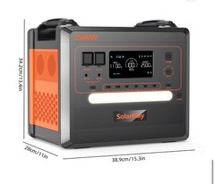 SolarPlay Q2402M Portable Power Station 2304Wh LiFePO4 2500W Solar Generator