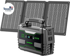 Solar Generator 155Wh with 30W Solar Panel Portable Power Station with 2X 100W A