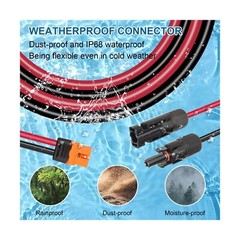 Solar to XT60i Cable 10AWG – 100FT Solar Panel to XT60i Adapter Connector XT6…